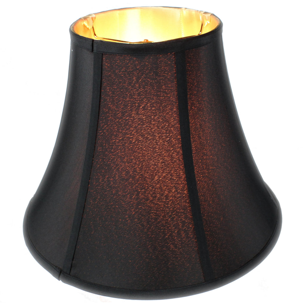 7x14x11 Black with Gold Lining Bell Lampshade
