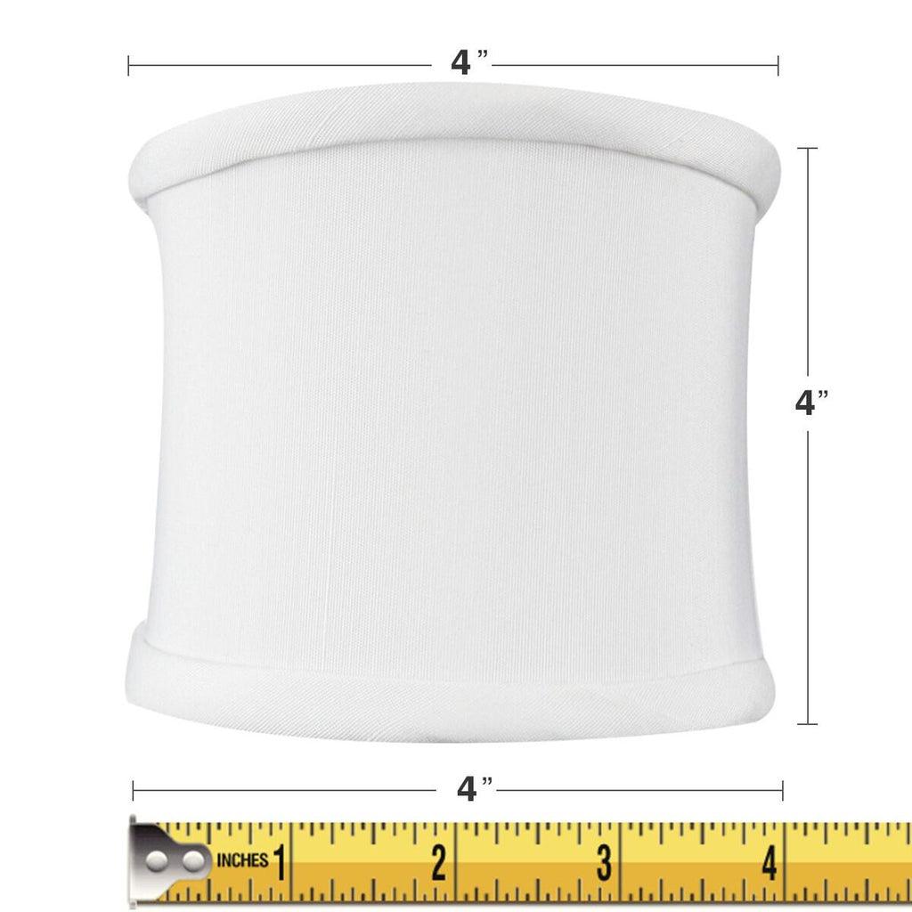 4x4x4.25 Down White Clip-on Sconce Half-Shell Lampshade