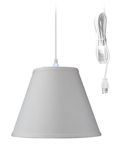 Swag Pendant Plug-In One Light Light Oatmeal Shade