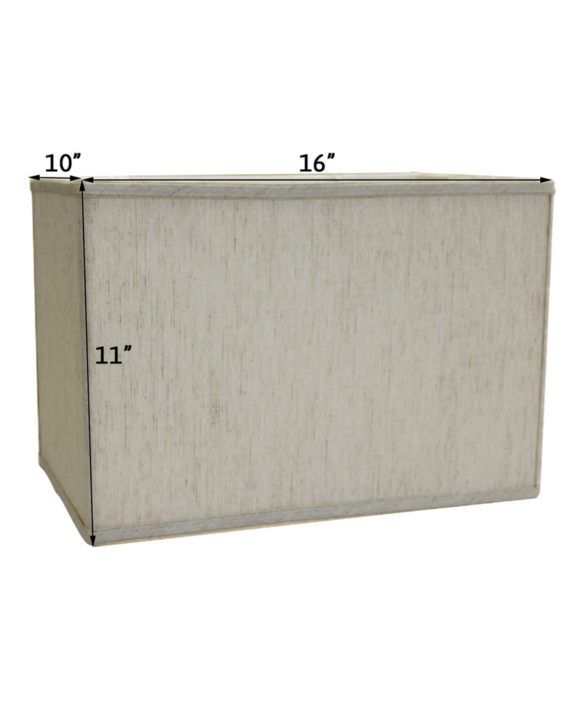 Rectangular Drum Lampshade (10x16) (10x16) x 11 Textured Oatmeal