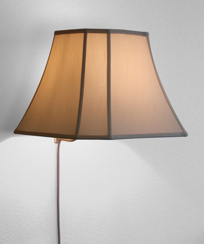 Floating Shade Plug-In Wall Light Eggshell 9x16x12