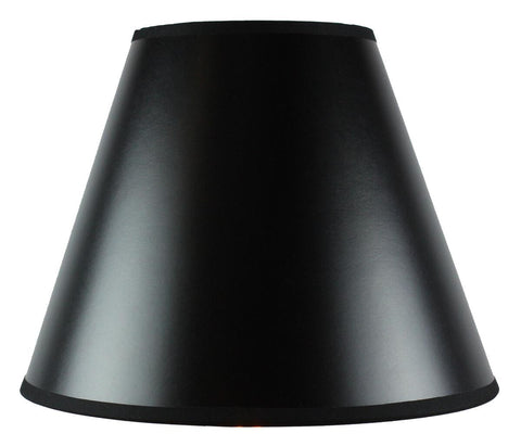 7x18x12 SLIP UNO FITTER Bold Black with True Gold Lining Hard Back Empire Lampshade