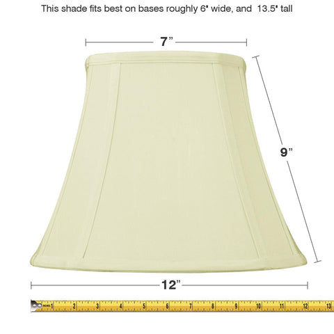 6x10x9 Slip Uno Fitter French Oval Piped Egg Shell Lamp