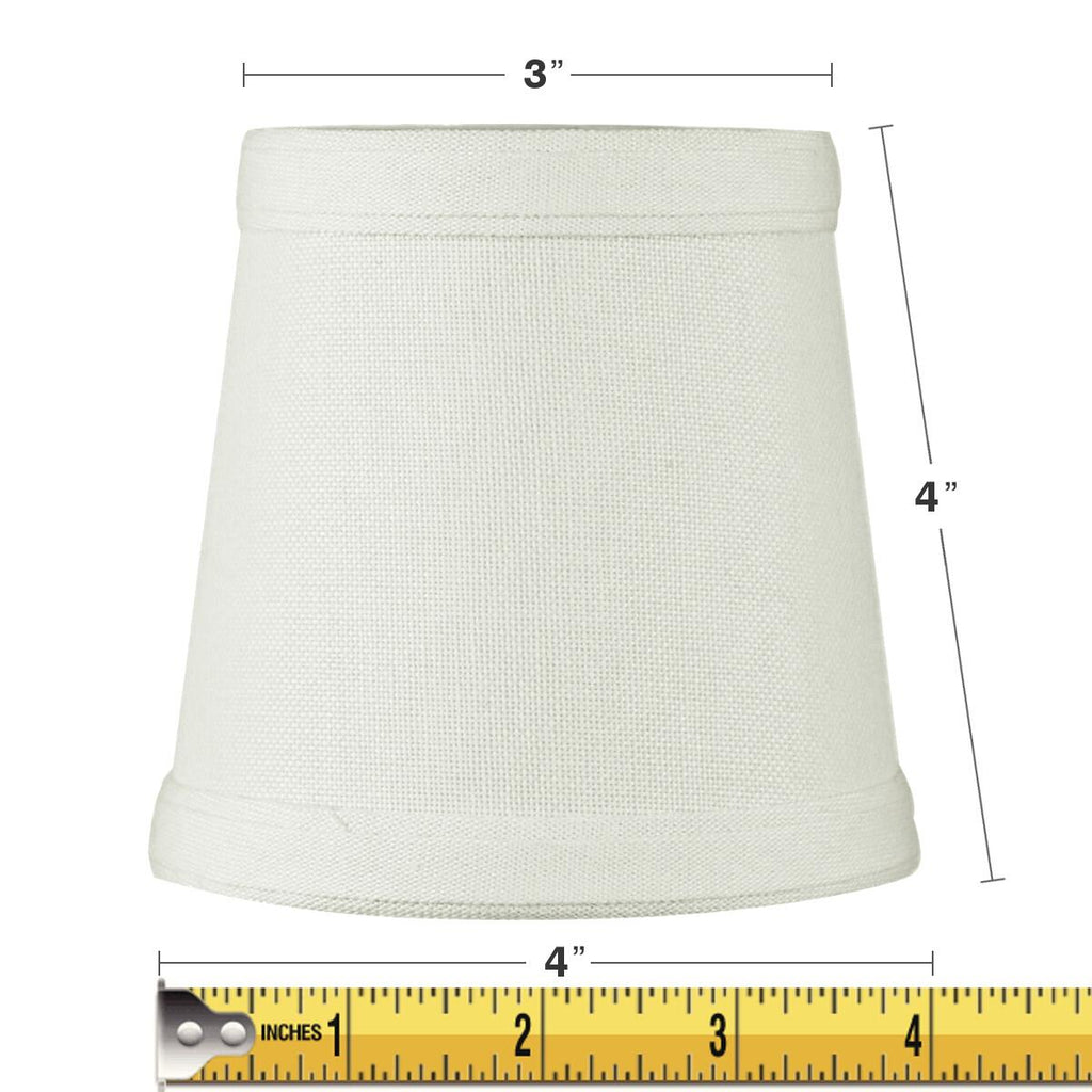 3x4x4 Clip-on Candelabra Lamp Shade Light Oatmeal