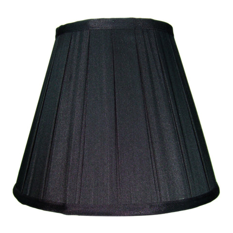 5x10x8 Empire Box Pleat Black Shantung Fabric with Gold Liner