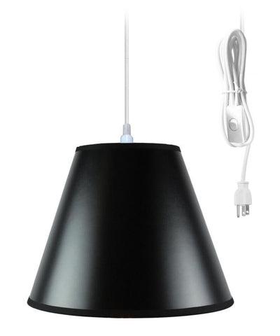 Swag Pendant Plug-In One Light Bold Black/Gold Shade