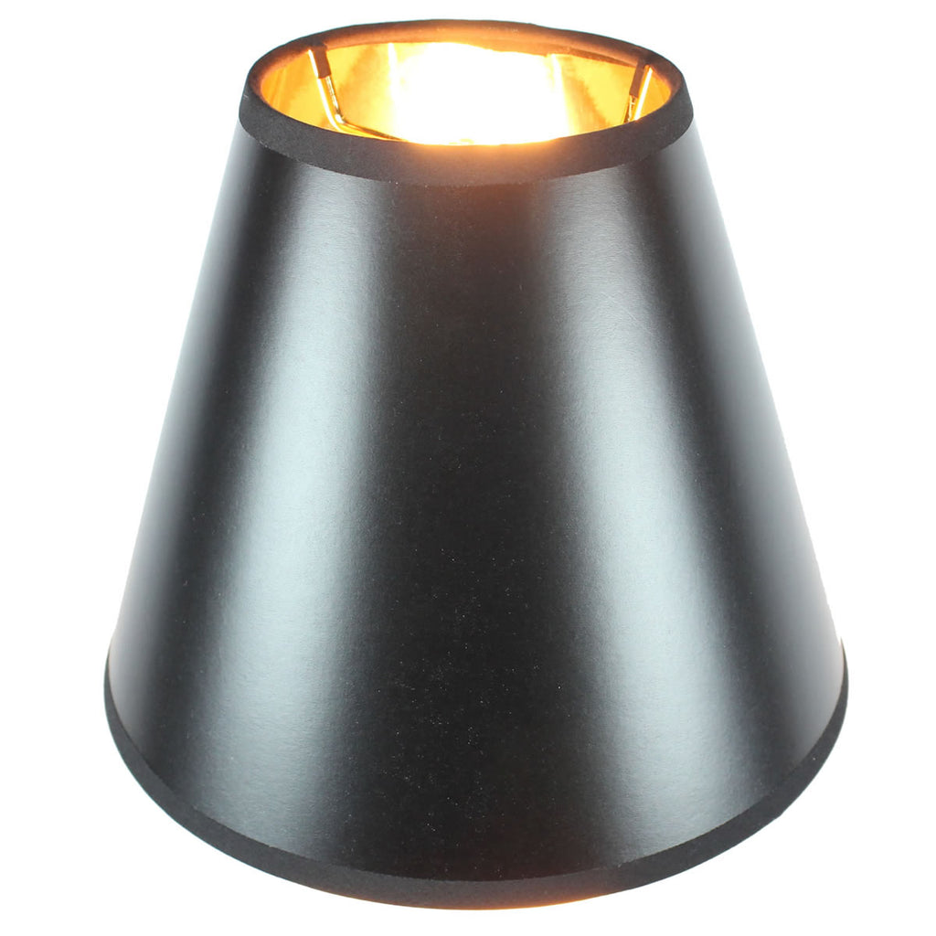 5x10x8.5 Slip Uno Fitter Black Parchment Empire Lampshade