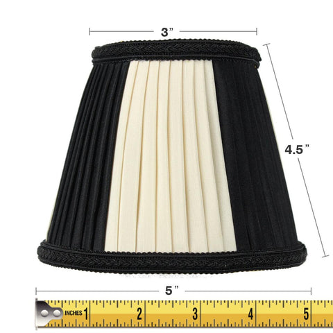3x5x5 Black Egg Chandelier Clip-On Lampshade