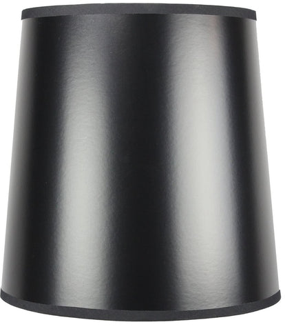 10x12x12 SLIP UNO FITTER Black Parchment Gold-Lined Drum Lampshade