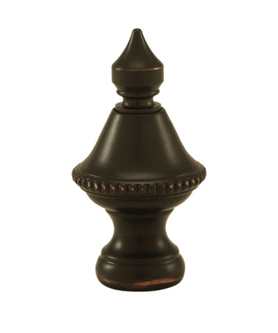 Beaded Knob Lamp Shade Lamp Finial Spire Oiled Bronze 1.5"h