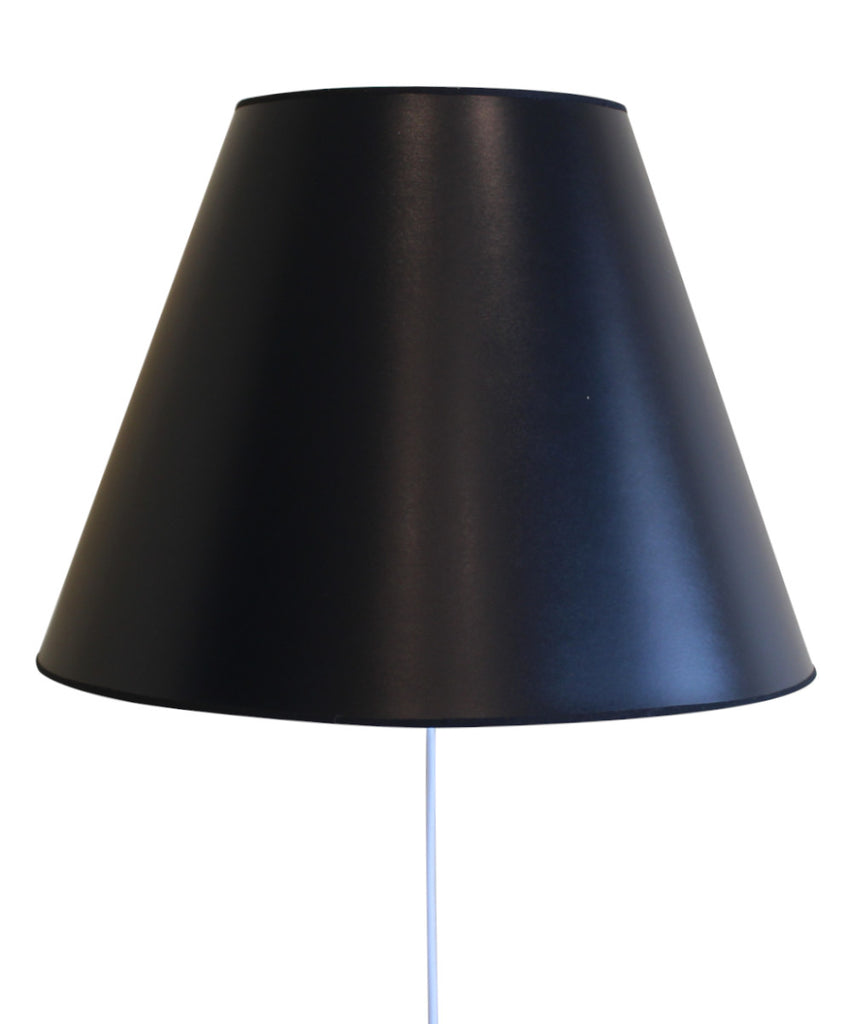 Floating Shade Plug-In Wall Light Bold Black with True Gold Lining 8x16x12