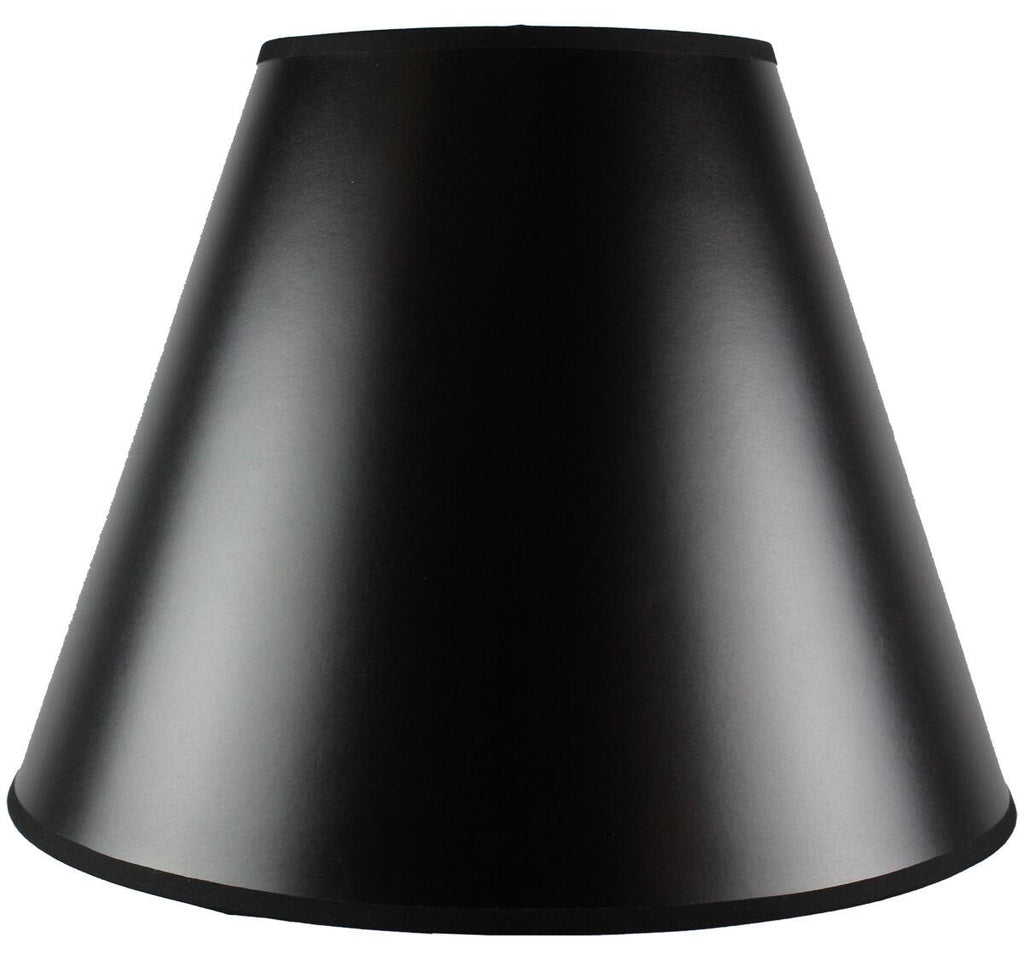 7x14x11 Bold Black with True Gold Lining Hard Back Empire Lampshade