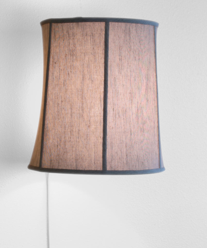 Floating Shade Plug-In Wall Light Textured Oatmeal 12x14x15