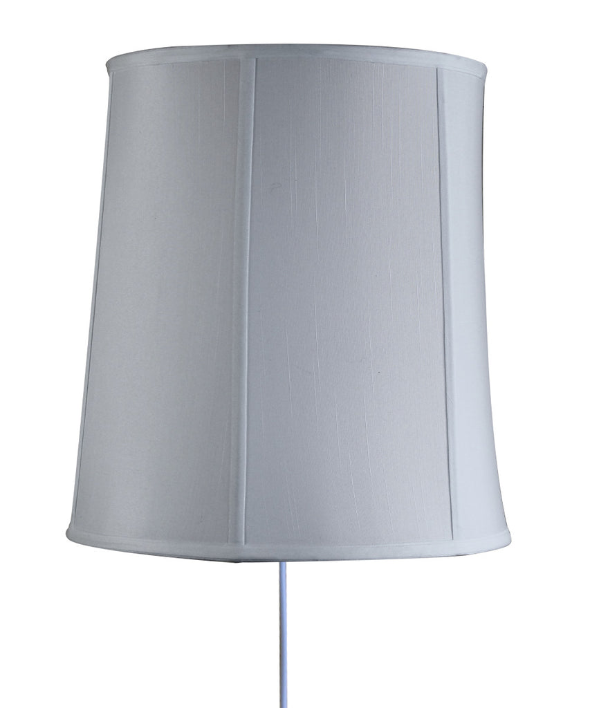 Floating Shade Plug-In Wall Light White Linen Fabric 12x14x15