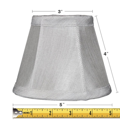 3x5x4 Gray Stretch Clip-On Candlelabra Clip-On Lamp shade