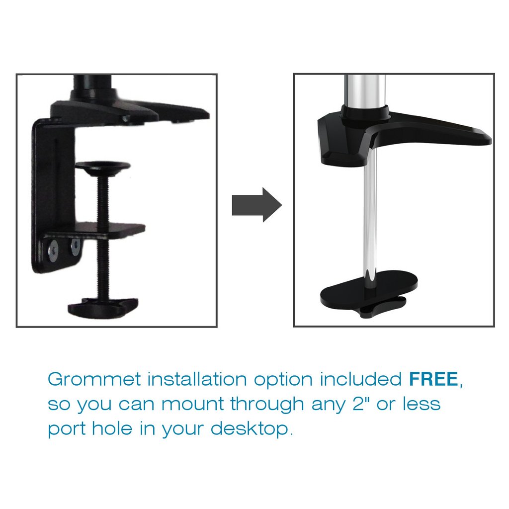 Premium Sit-Stand Monitor Arm Single Hydraulic Black