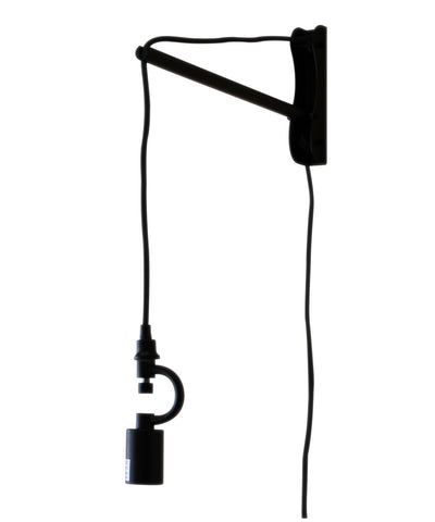 The MAST 1 Light Wall Arm Converts Your Lampshade to a Wall Pendant,  Black