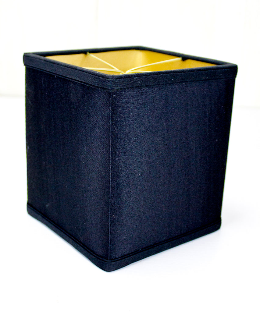 Rectangular Drum Lampshade (6x6) (6x6) x 7" Black