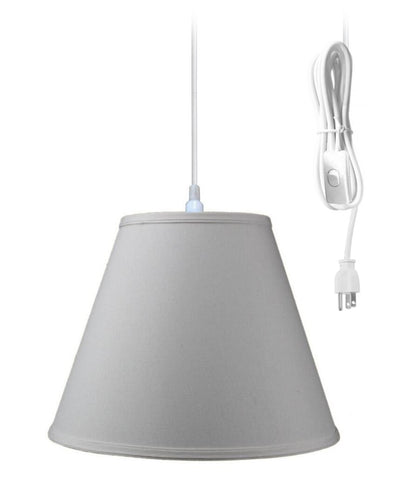 Swag Pendant Plug-In One Light Light Oatmeal Shade