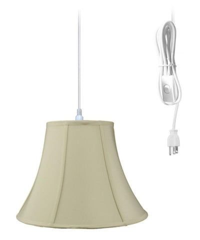 Swag Pendant Plug-In One Light Eggshell Shade