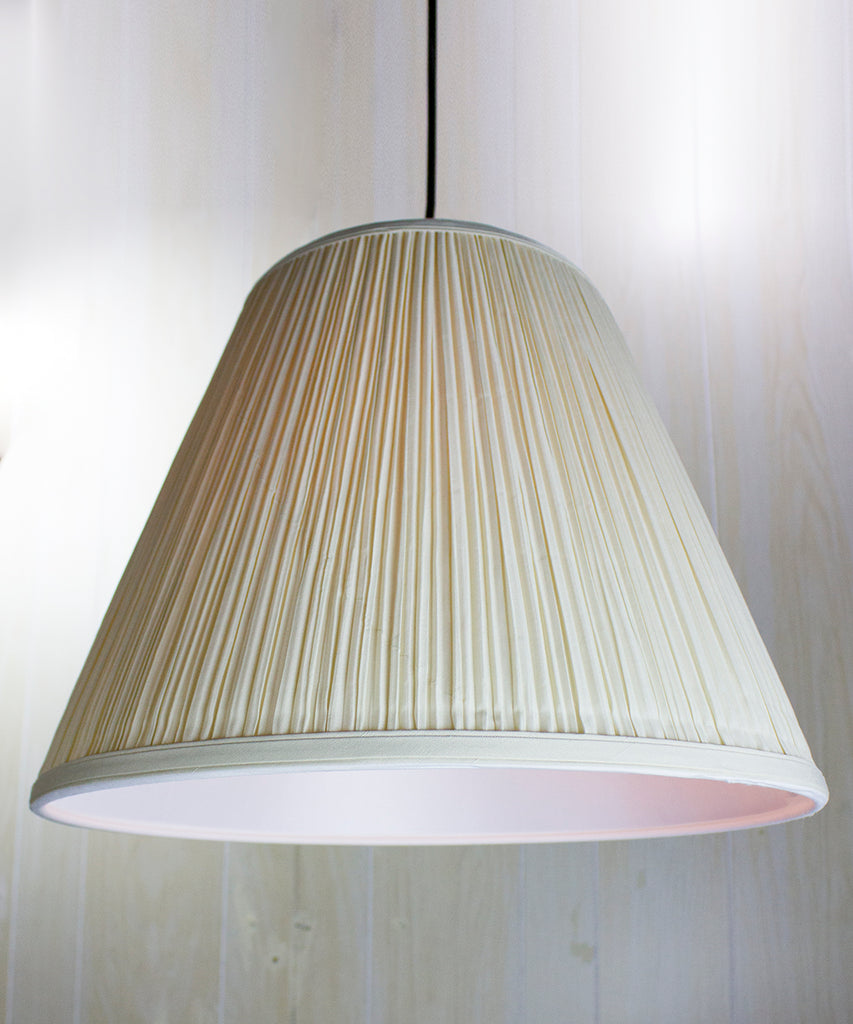 Hanging Swag Pendant Plug-In One Light Eggshell Shade