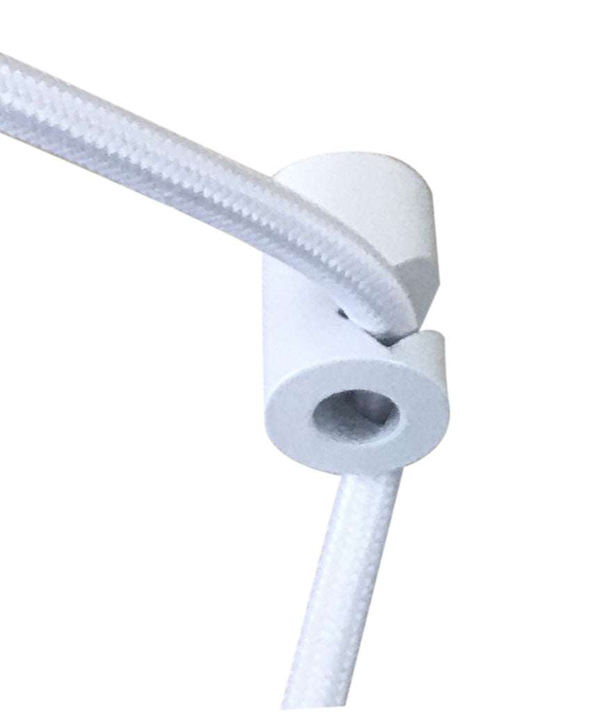 Rectangular 1 Light Swag Plug-In Pendant Hanging Lamp (6.5x12) (6.5x12) x 9" White