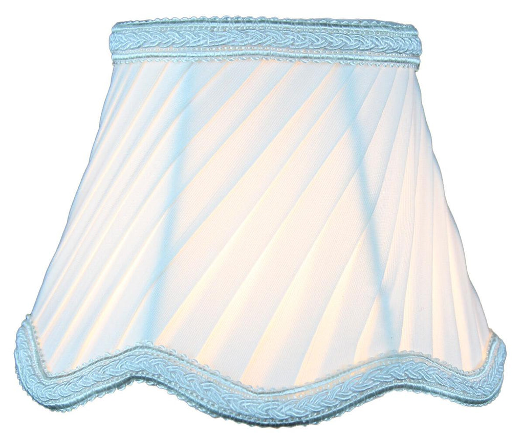 3x5x4 Down White Pleated Twist Clip-on Candelabra Lampshade